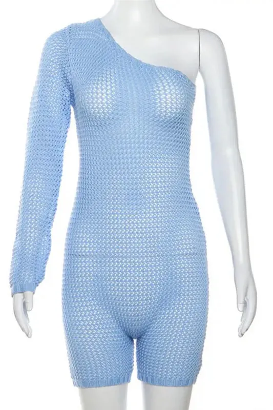 Pop Off Asymmetrical Sleeve Playsuit sold by Sassyluxe product image thumbnail 2