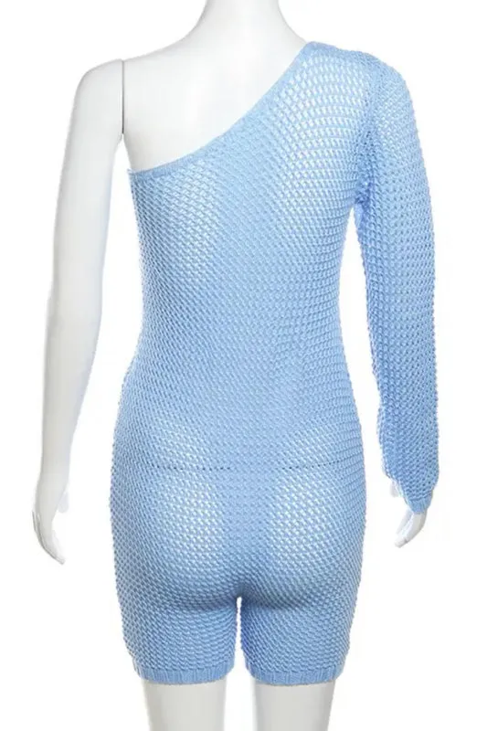 Pop Off Asymmetrical Sleeve Playsuit sold by Sassyluxe product image thumbnail 4