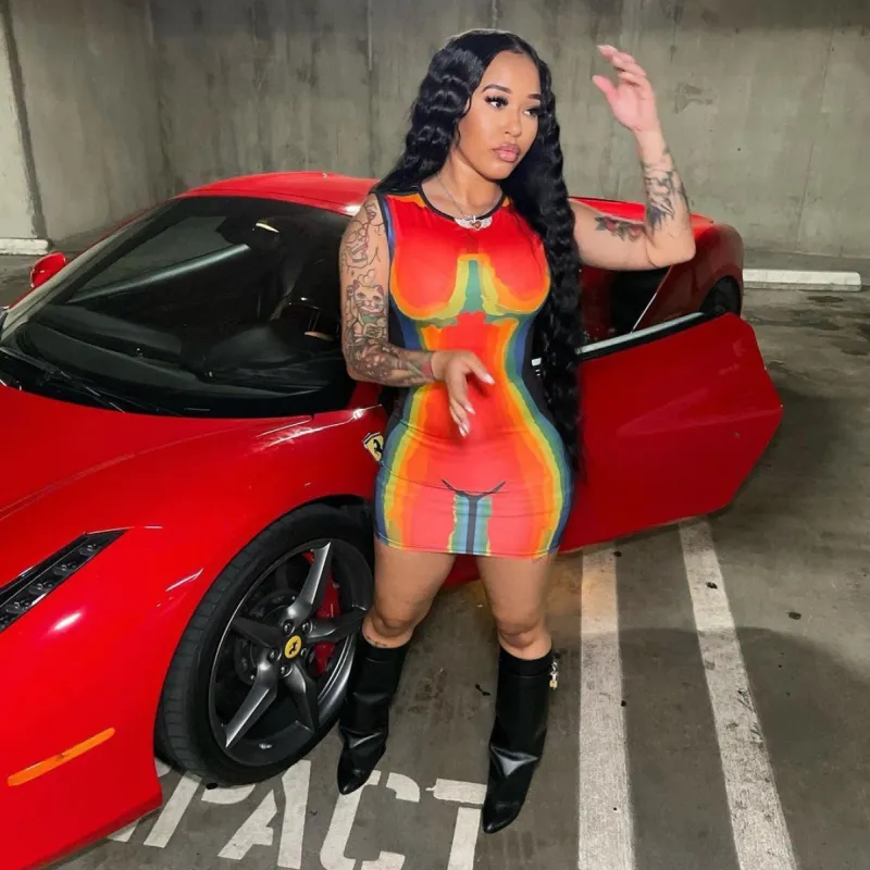 Heat Map Mini Dress sold by Sassyluxe