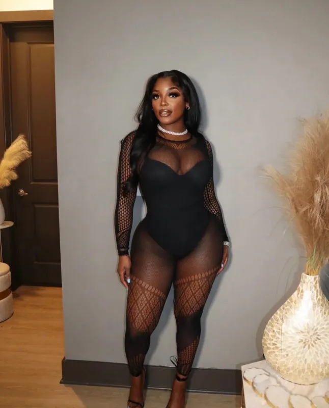 Body Language Lingerie Jumpsuit - Black sold by Sassyluxe