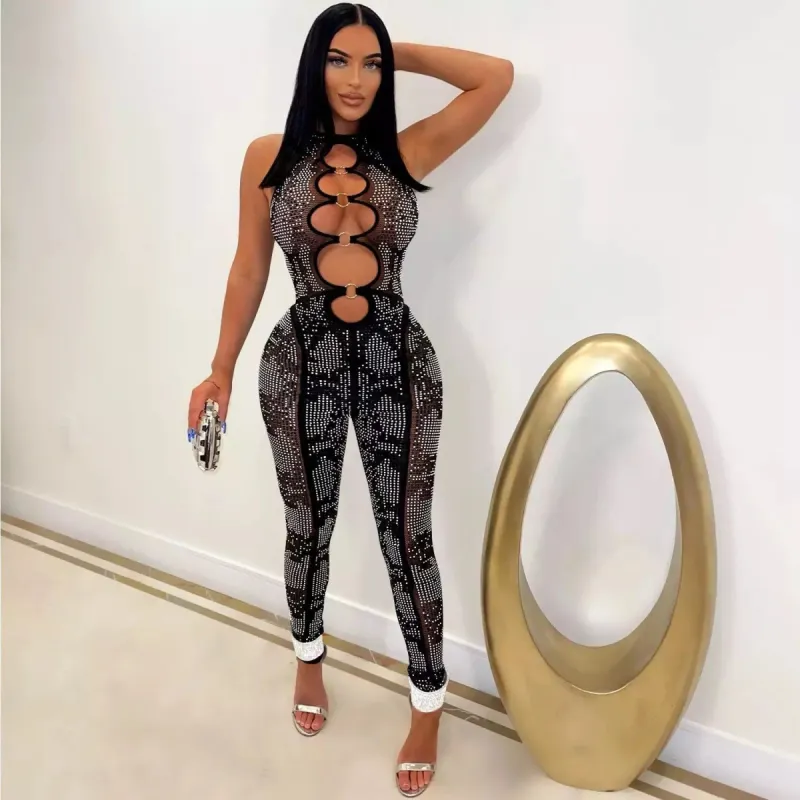 Magnificent Glitz Jumpsuit - Black sold by Sassyluxe