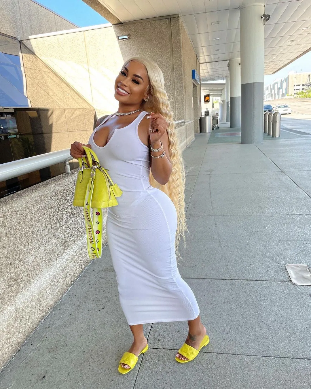 Ribbed Maxi Dress - White sold by Sassyluxe product image thumbnail 2