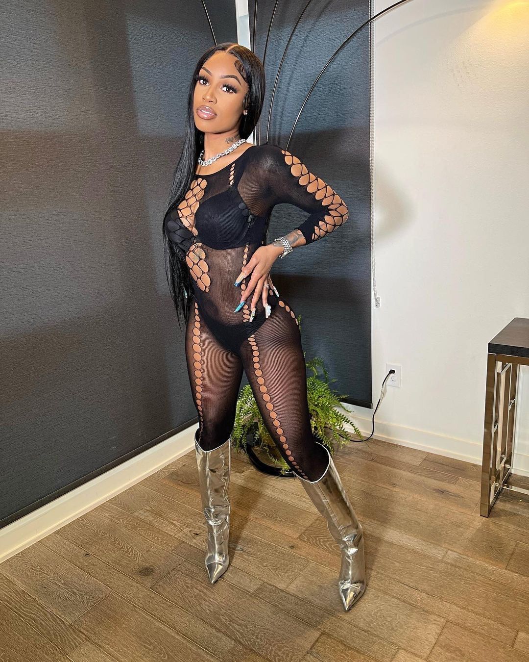 Figure Me Out Lingerie Jumpsuit - Black sold by Sassyluxe