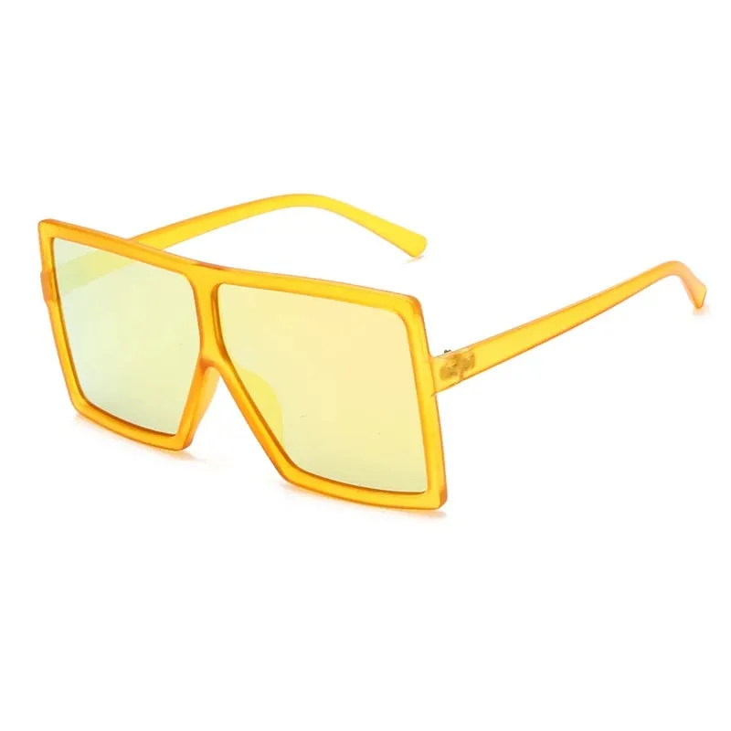 Oversized Square Sunglasses - Yellow sold by Sassyluxe