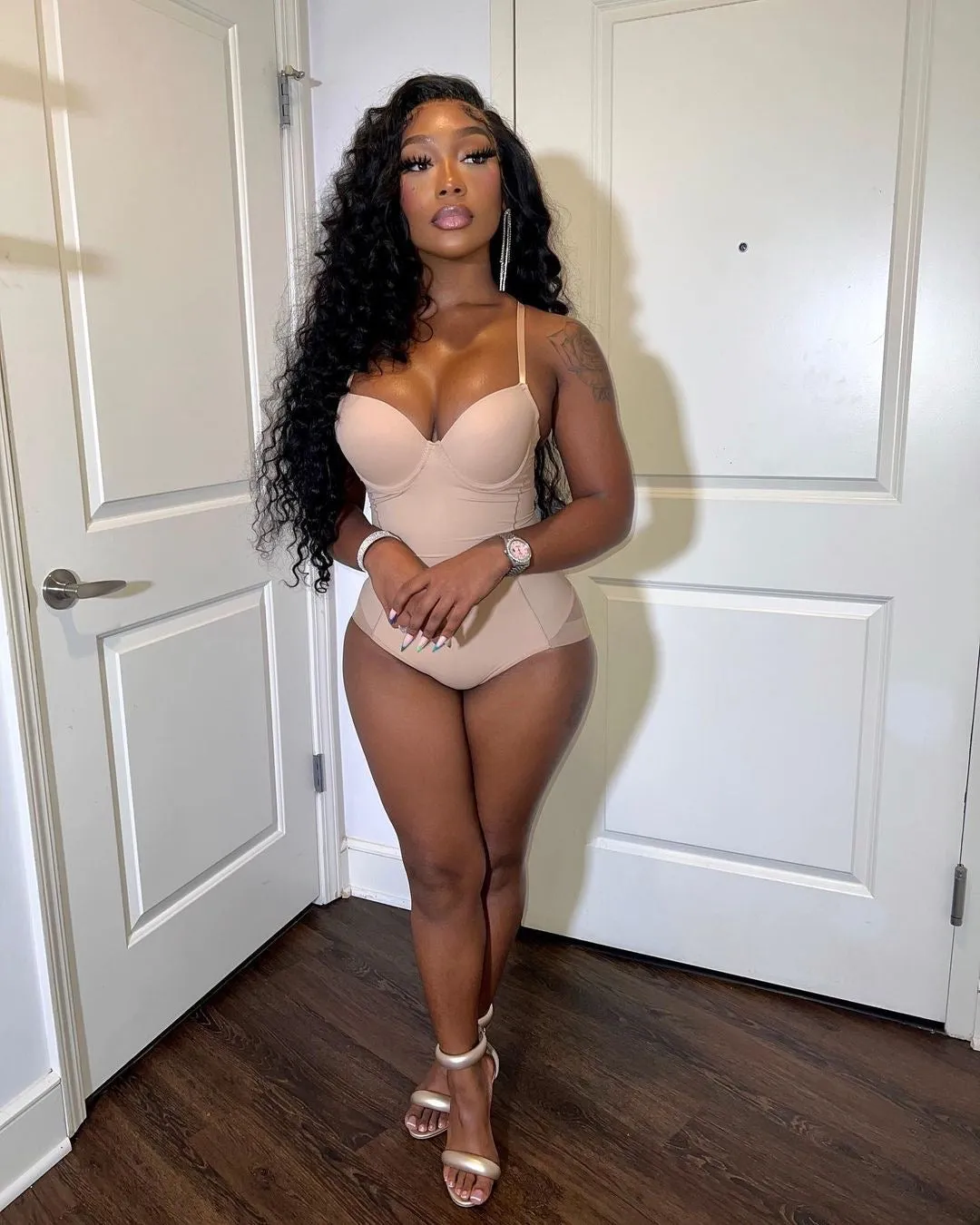 Body On Me Bodysuit - Nude sold by Sassyluxe product image thumbnail 3