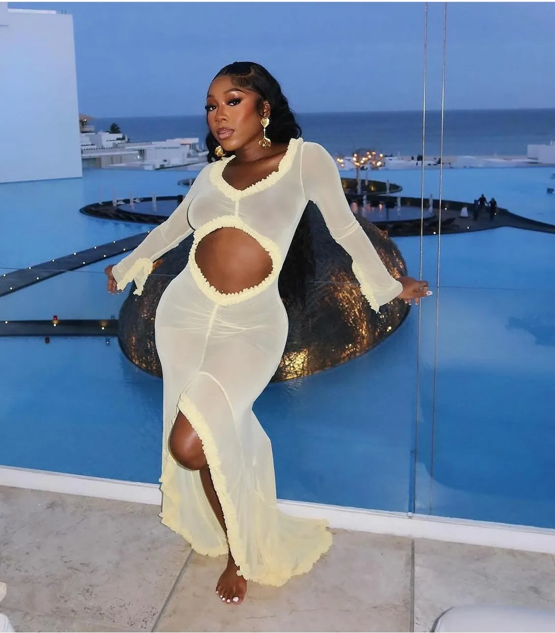 Tahiri Open Front Beach Dress sold by Sassyluxe product image thumbnail 2