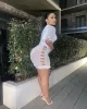 Dynasty Mesh Panel Mini Dress - White sold by Sassyluxe