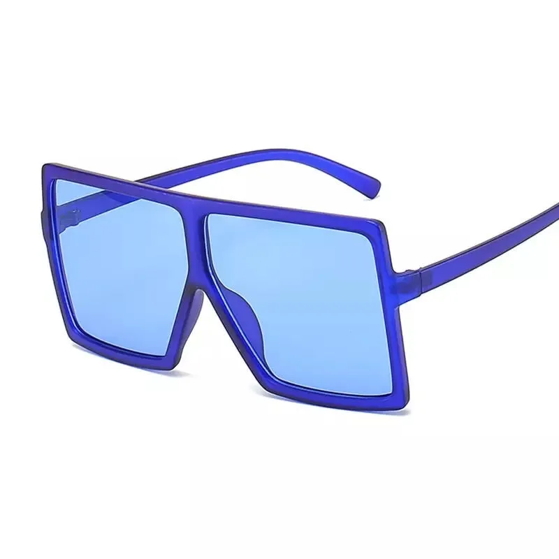 Oversized Square Sunglasses - Blue sold by Sassyluxe product image thumbnail 2