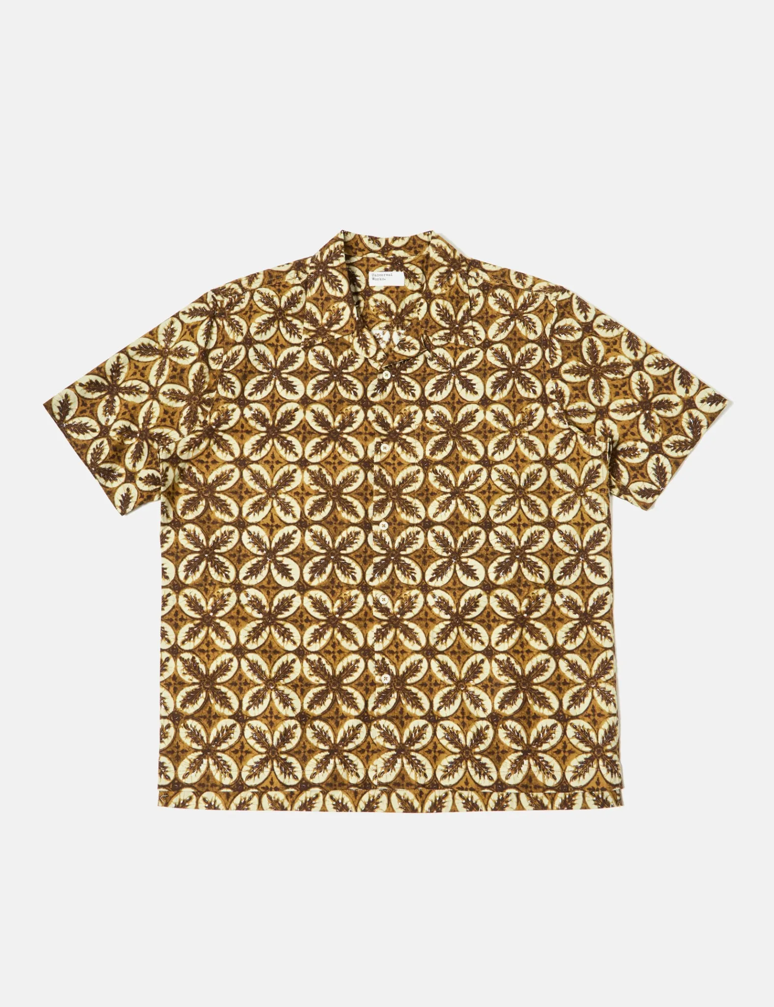 Universal Works Camp Shirt (Lobby Print) - Brown sold by Article London product image thumbnail 5