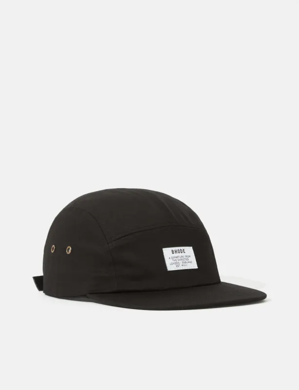 Bhode 5-Panel Cap (Cotton Twill) - Black sold by Article London