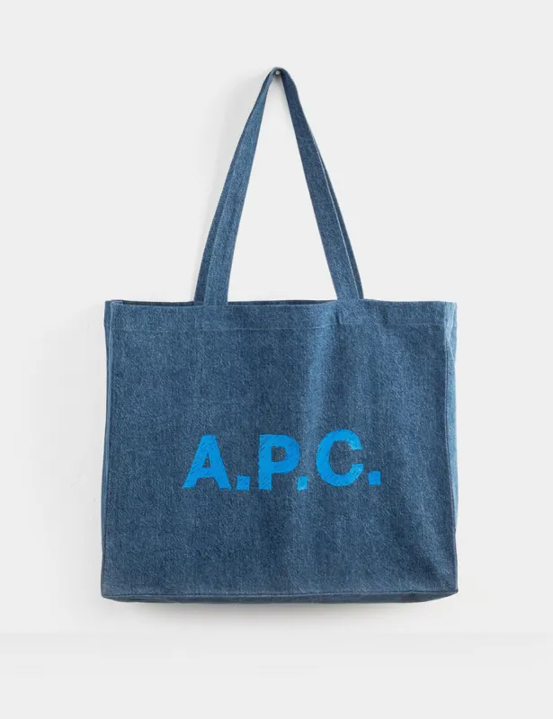 A.P.C. Diane Shopping Bag - Washed Indigo Blue sold by Article London