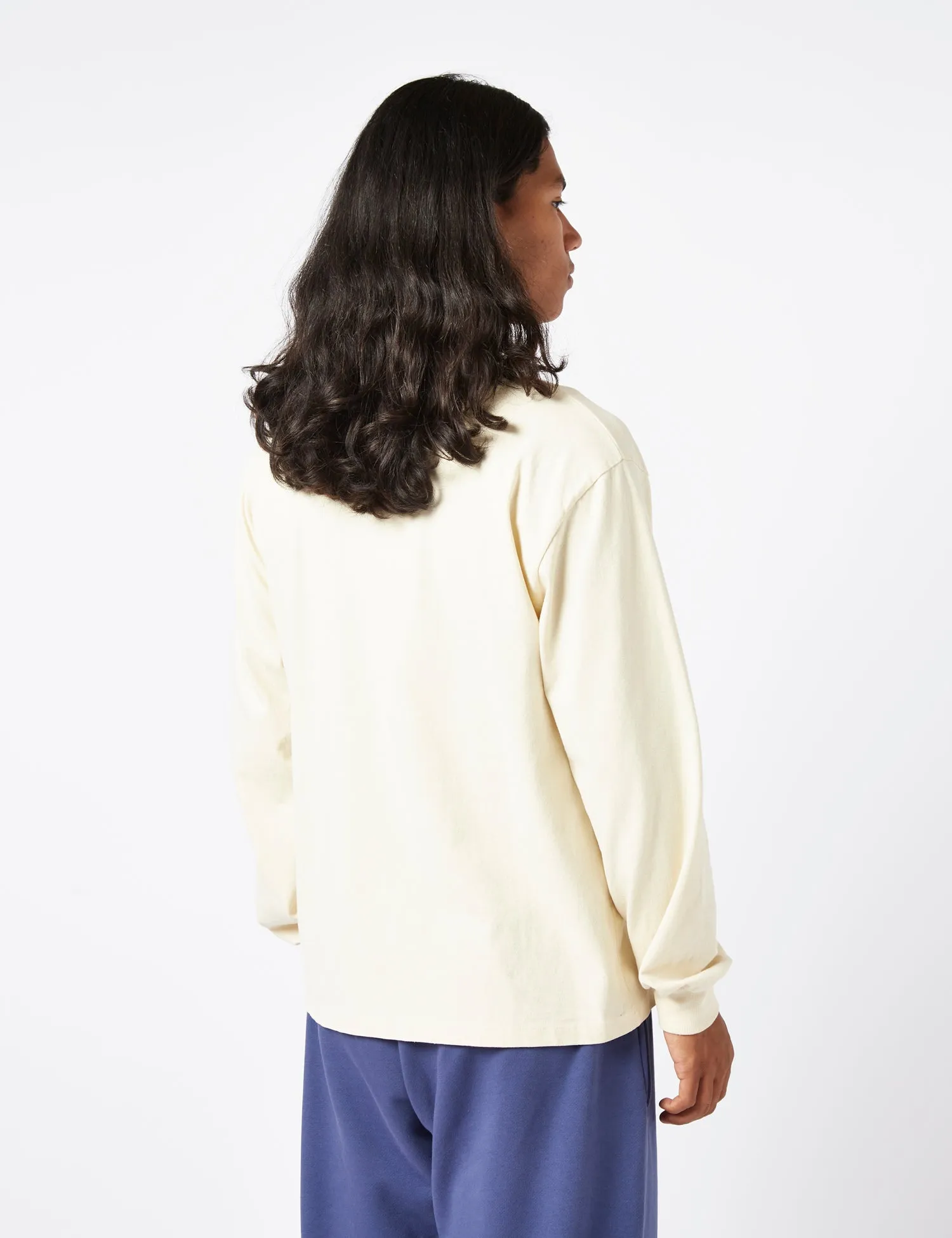 Aries Temple Long Sleeve T-Shirt - Alabaster Beige sold by Article London product image thumbnail 3