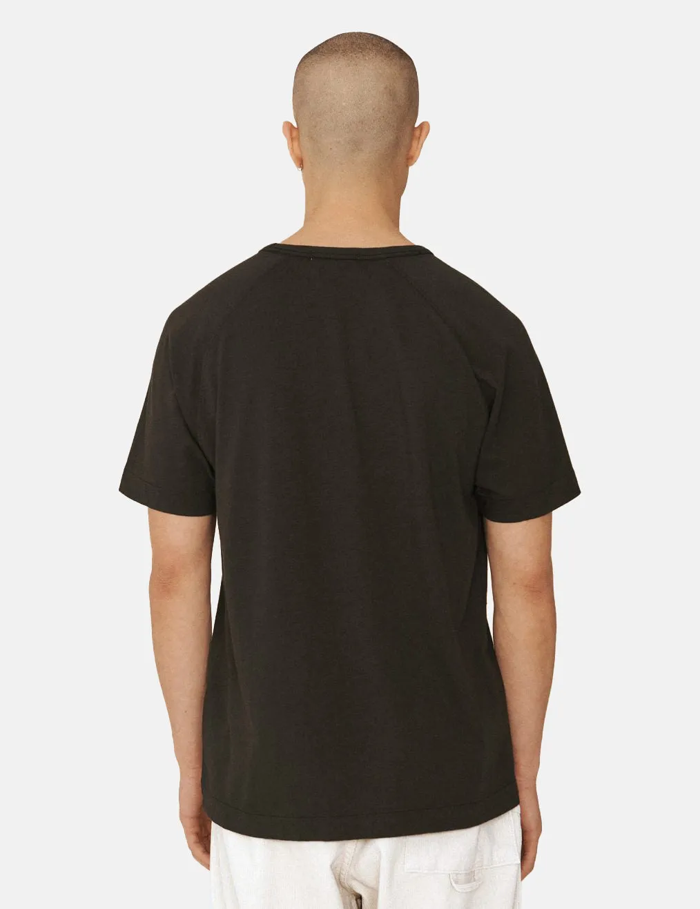 YMC Television Raglan T-Shirt (Organic Cotton) - Black sold by Article London product image thumbnail 3