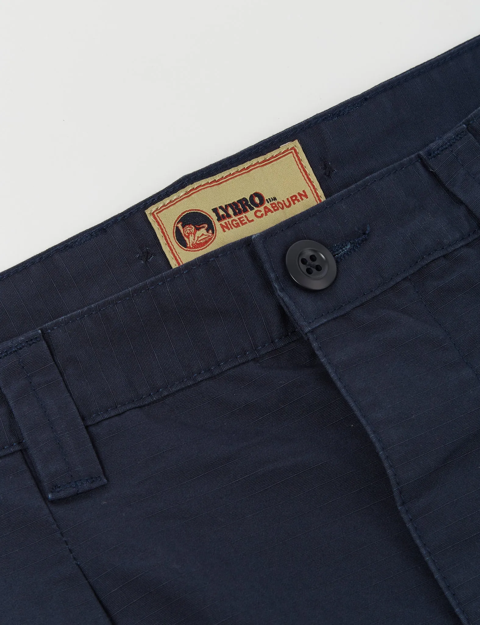 Nigel Cabourn Pleated Chino (Regular) - Black Navy sold by Article London product image thumbnail 5
