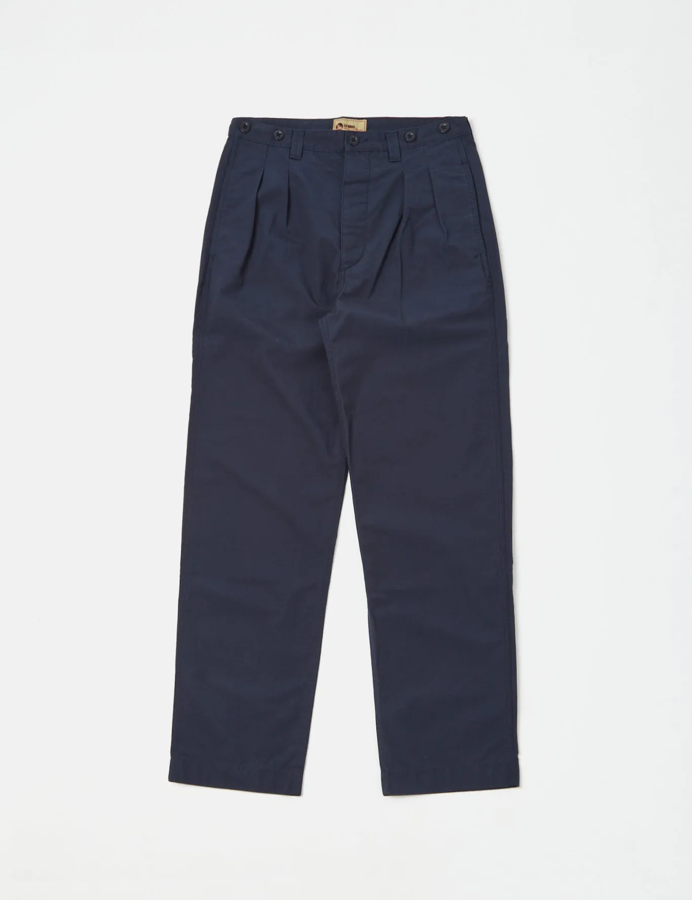 Nigel Cabourn Pleated Chino (Regular) - Black Navy sold by Article London product image thumbnail 2
