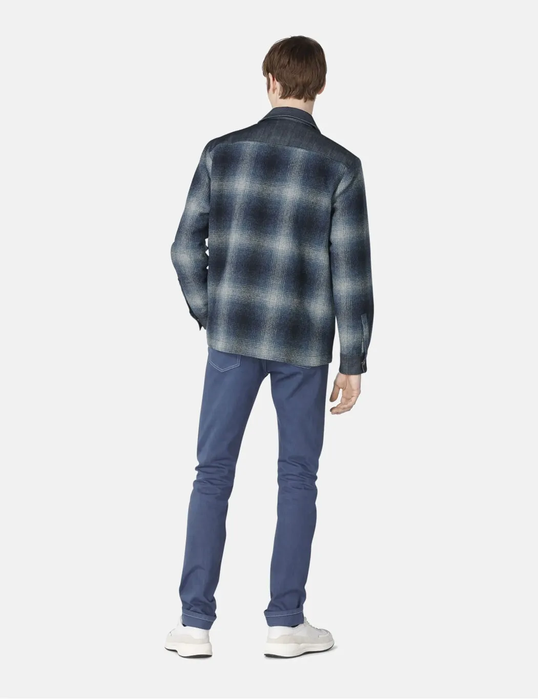 A.P.C. Mark Plaid Jacket (Wool) - Steel Blue sold by Article London product image thumbnail 3