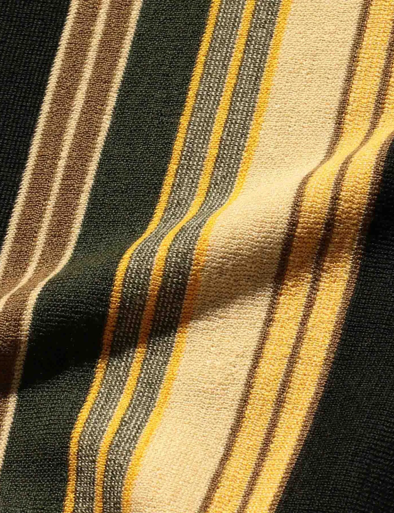 Beams Plus Knit Polo (Stripe) - Dark Green sold by Article London product image thumbnail 4