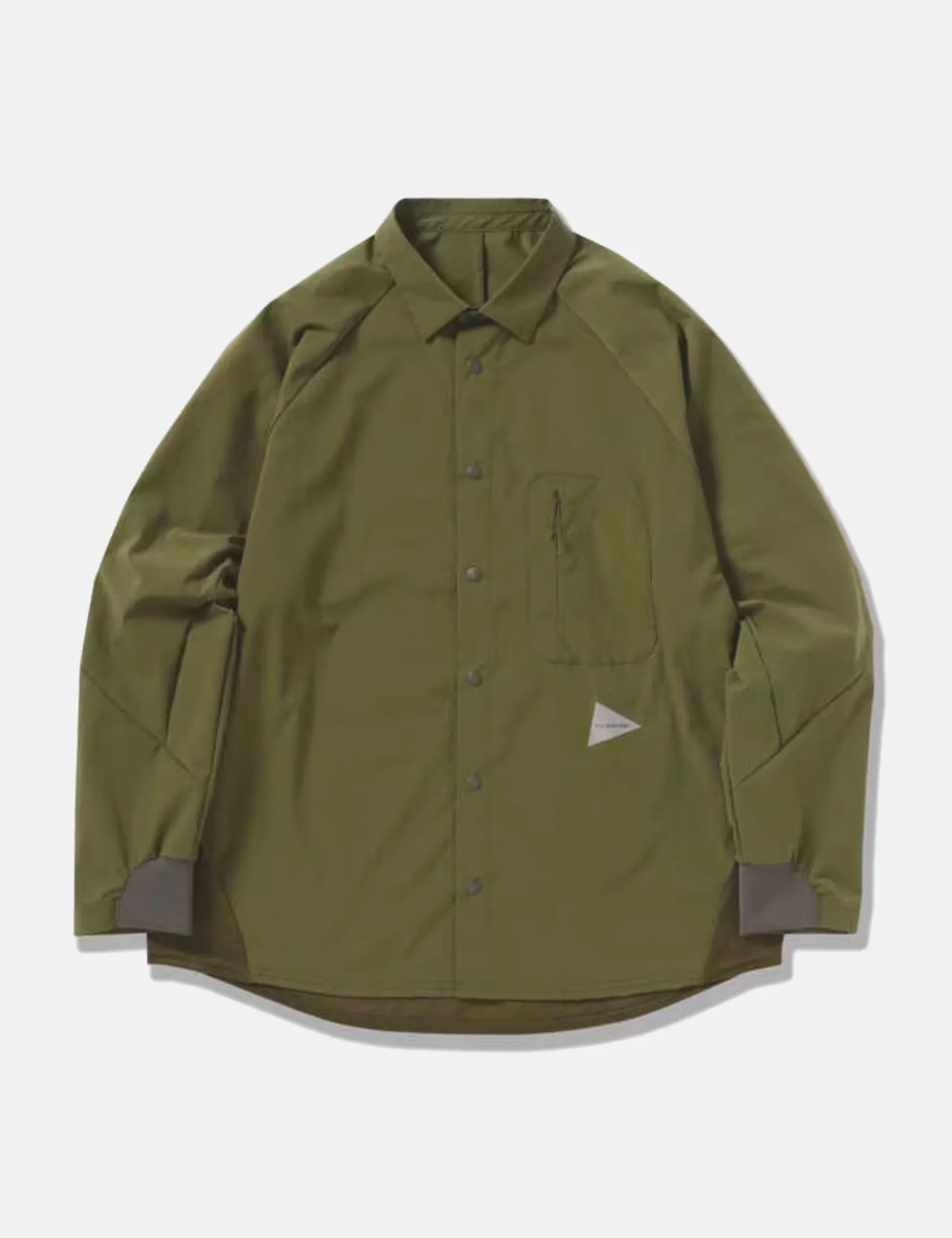 and Wander Fleece Base Long Sleeve Shirt - Khaki Green sold by Article London product image thumbnail 5