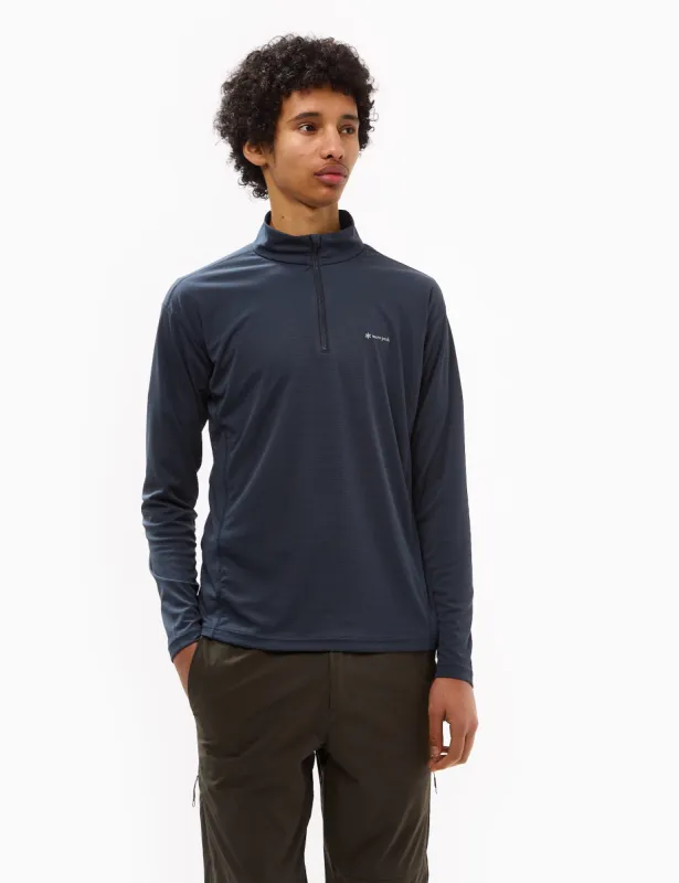 Snow Peak Power Dry Half Zip Pullover - Midnight Blue sold by Article London