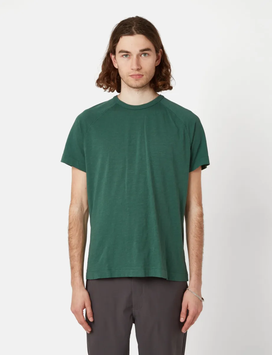 YMC Television Raglan T-Shirt (Organic Cotton) - Green | Parallel