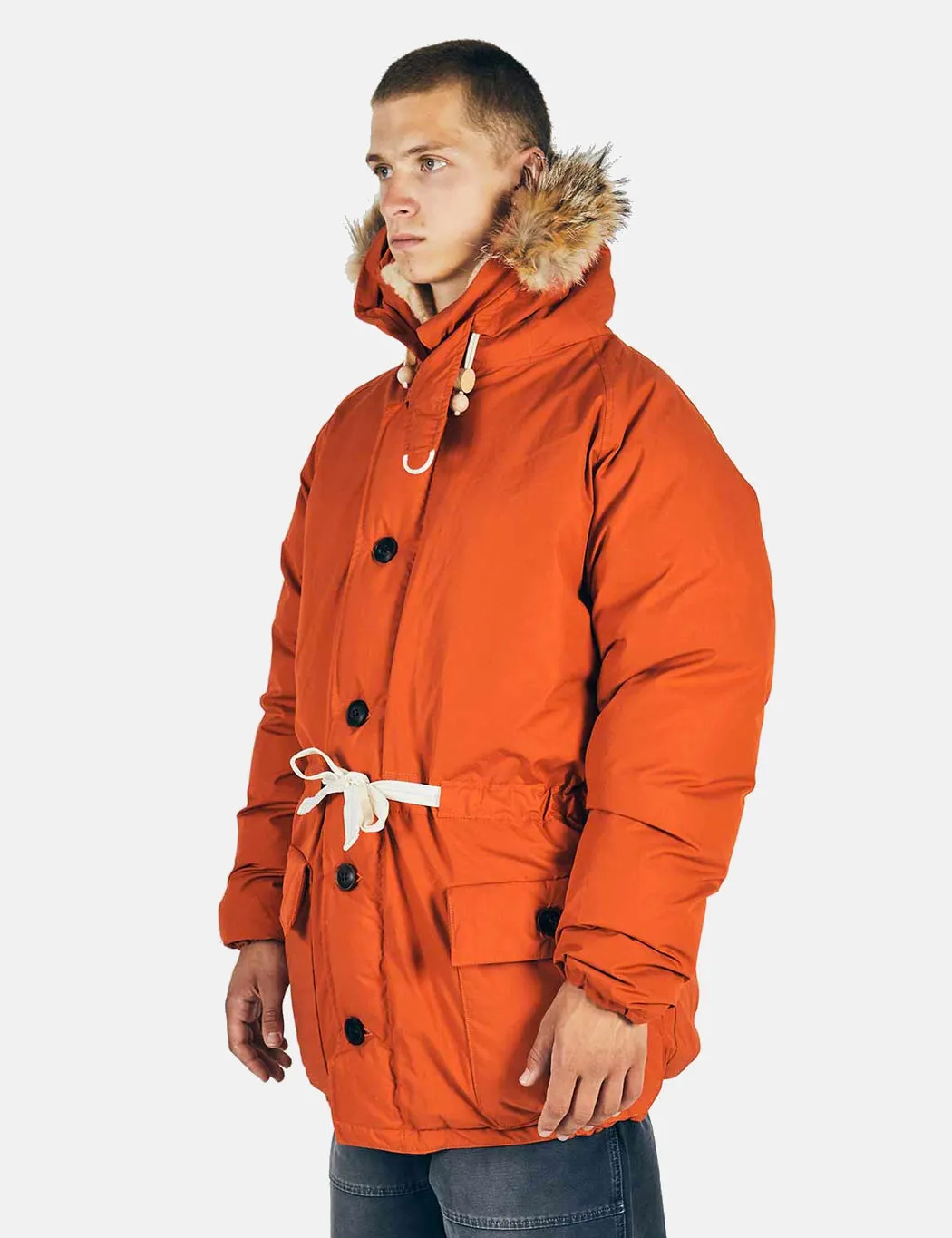 Nigel Cabourn Everest Parka - Vintage Orange sold by Article London product image thumbnail 3