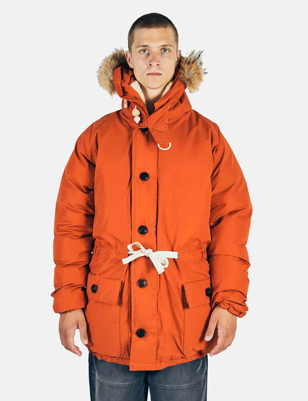 Nigel Cabourn Everest Parka - Vintage Orange sold by Article London