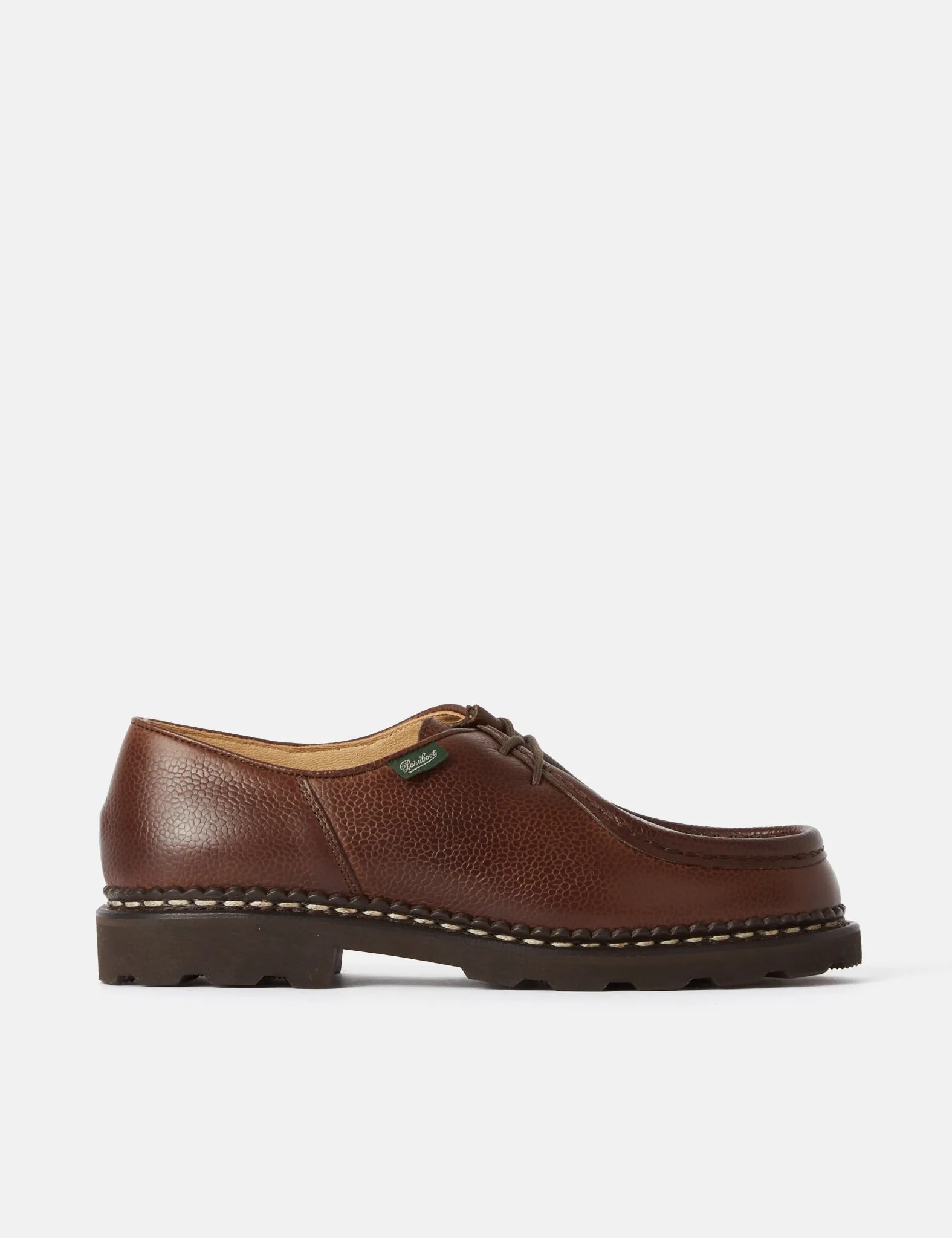 Paraboot Michael Derby Shoe (Grain Leather) - Ebony Brown sold by Article London