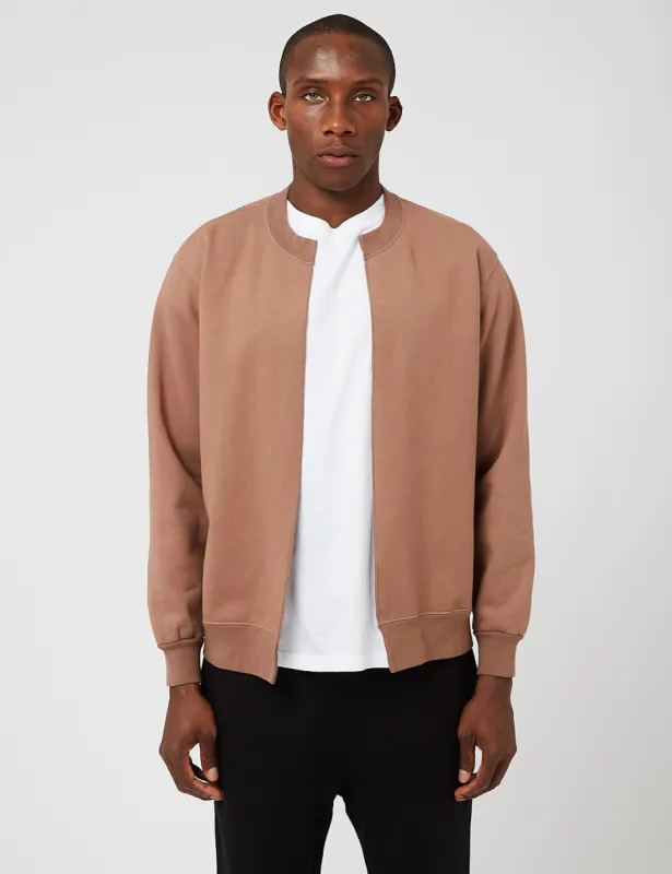 Lady White Co. Split Crew Cardigan - Brown Twig made by Lady White Co.