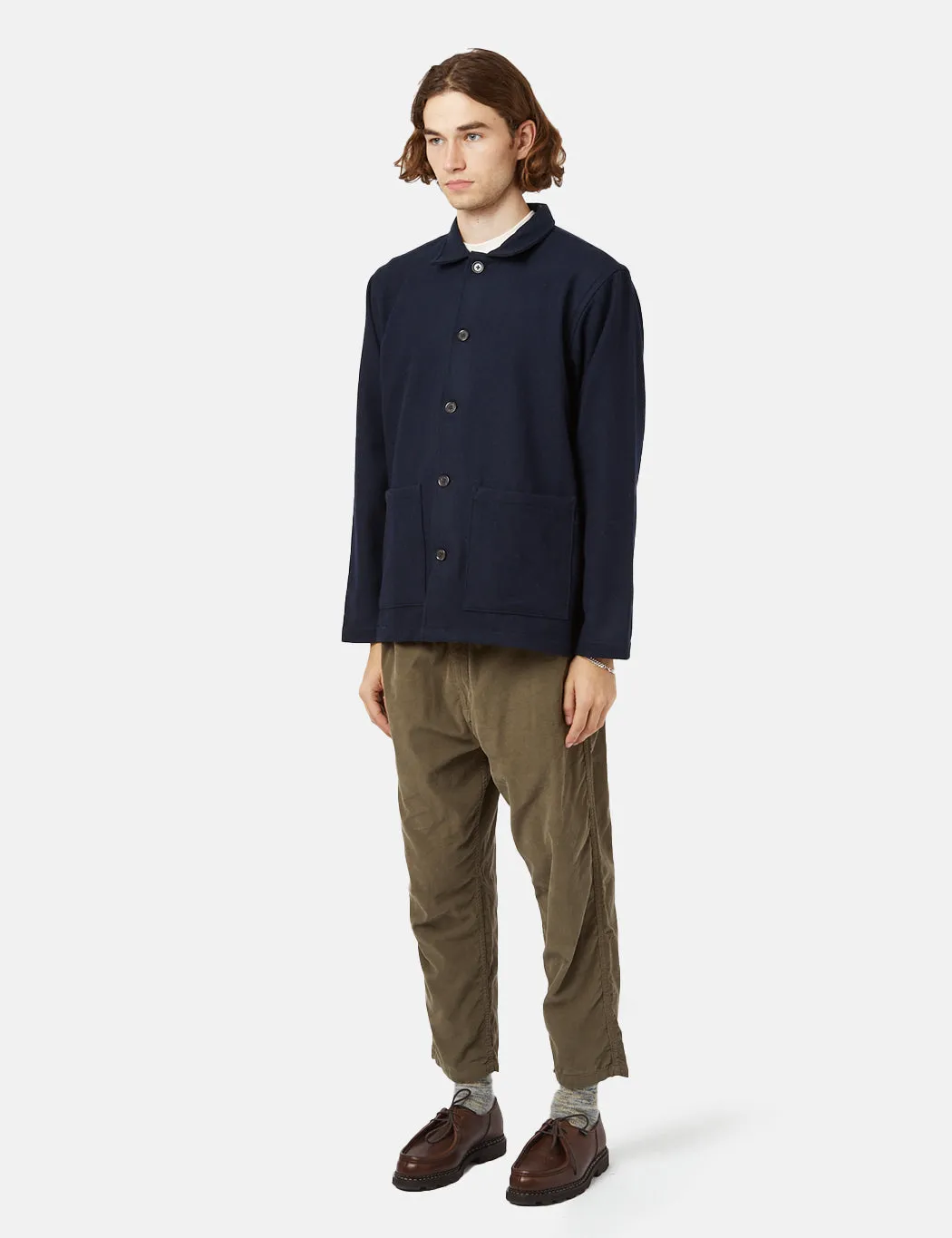 Universal Works Easy Overshirt - Navy Blue sold by Article London product image thumbnail 5