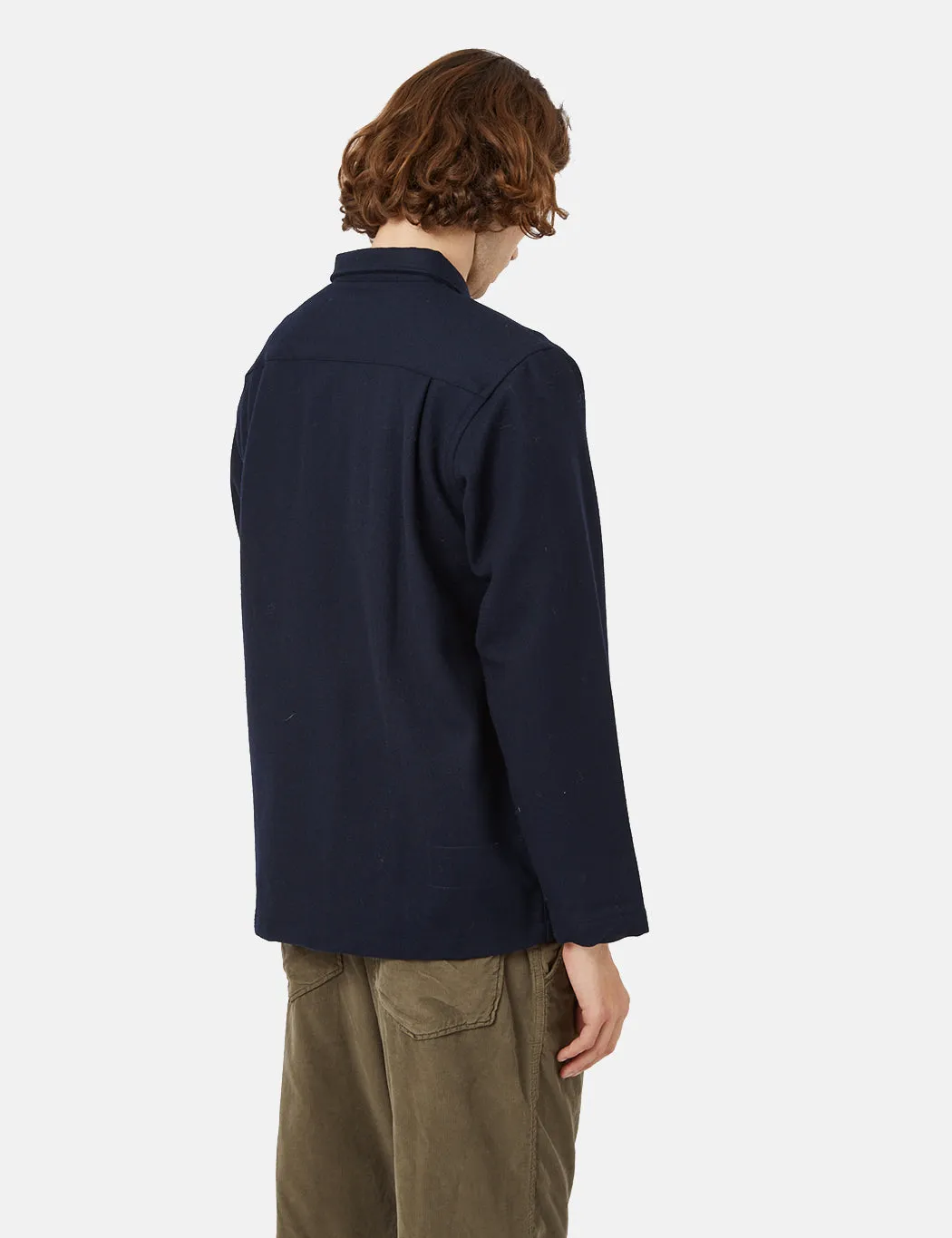 Universal Works Easy Overshirt - Navy Blue sold by Article London product image thumbnail 3