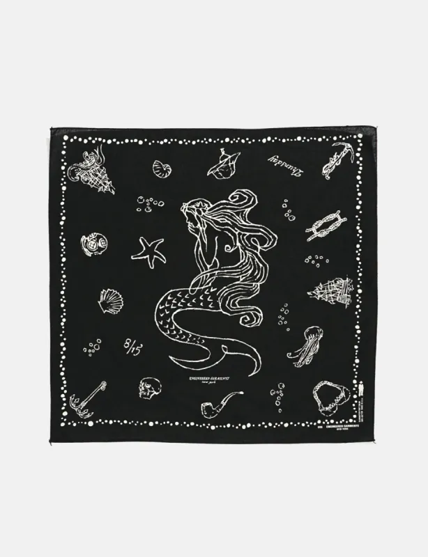 Engineered Garments Printed Bandana - Mermaid Black sold by Article London