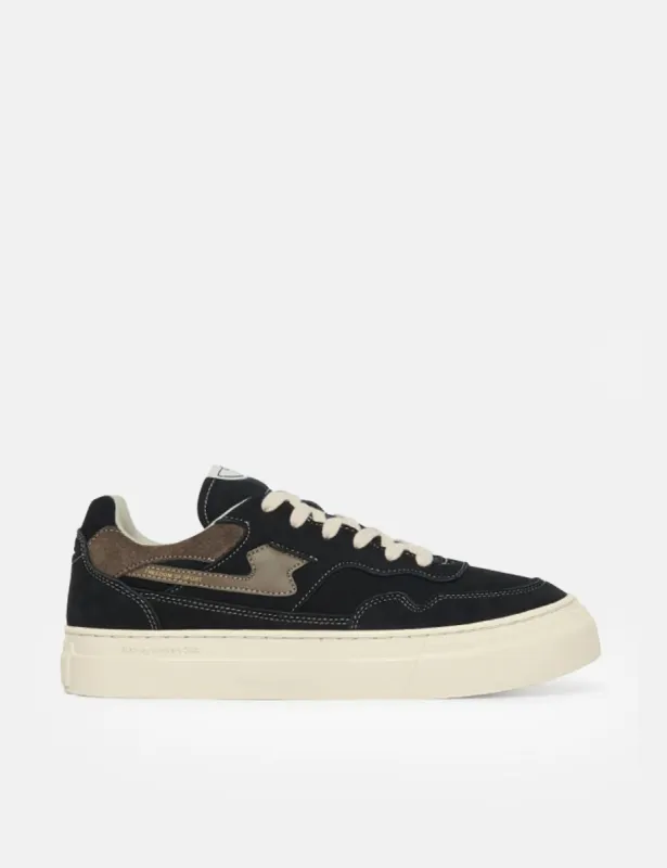 Stepney Workers Club Pearl S-Strike Trainers (Nubuck) - Off Black sold by Article London