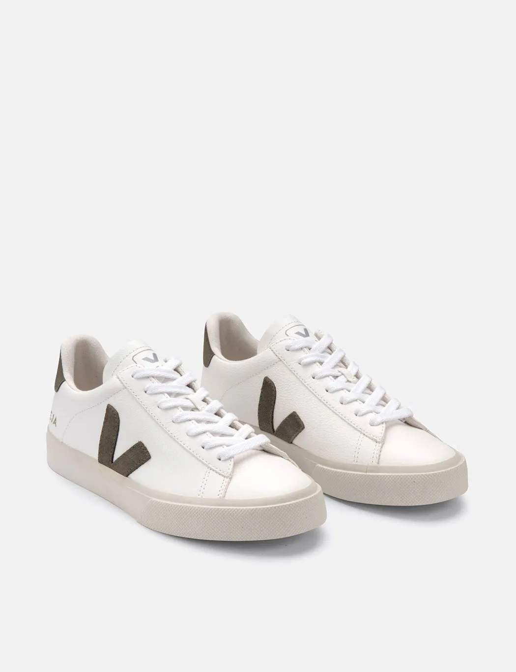 Veja Campo (Chrome Free) Trainers - Extra White/Khaki sold by Article London product image thumbnail 4