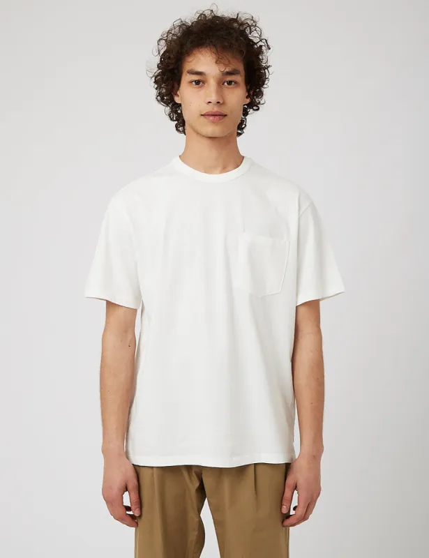 Eastlogue One Pocket T-Shirt - Off White sold by Article London