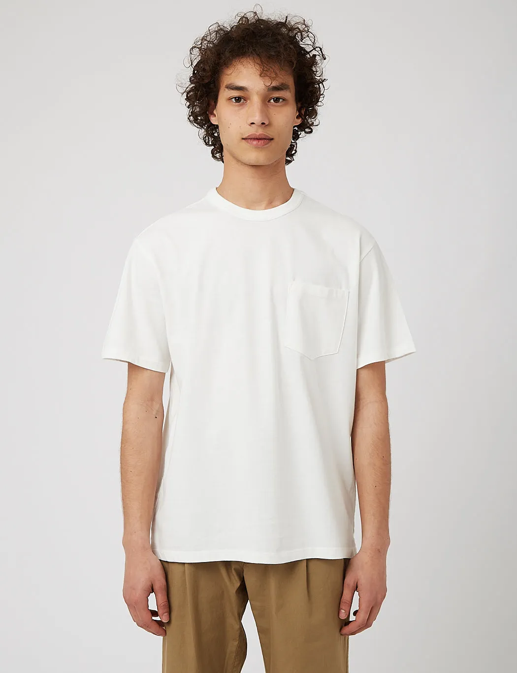 Eastlogue One Pocket T-Shirt - Off White sold by Article London