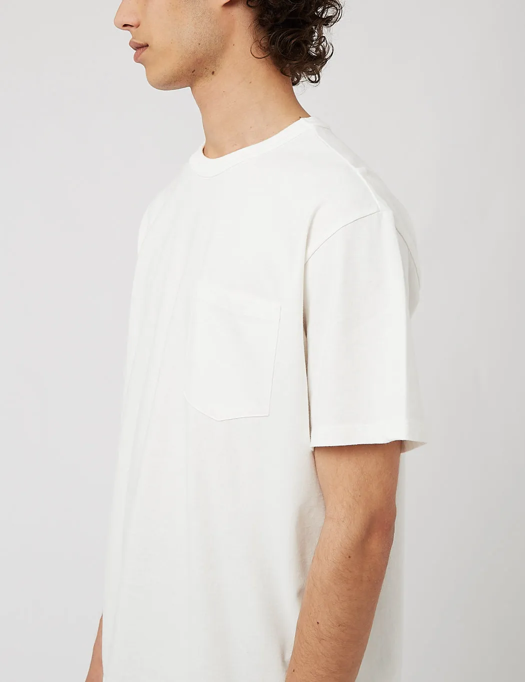 Eastlogue One Pocket T-Shirt - Off White sold by Article London product image thumbnail 2