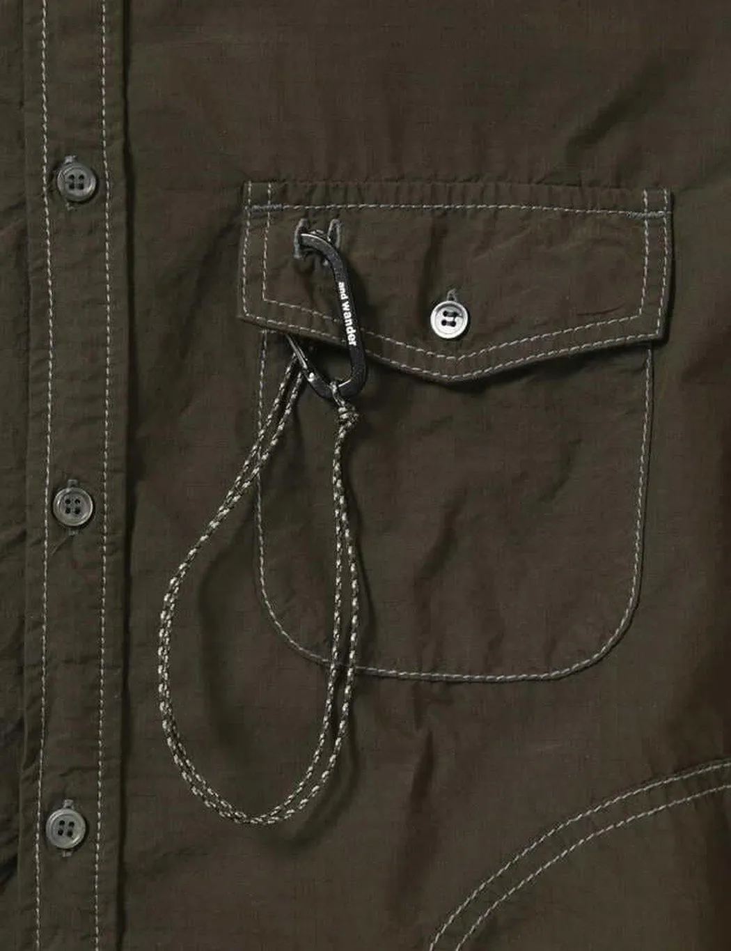 And Wander Cordura Cotton Rip Shirt - Khaki sold by Article London product image thumbnail 5