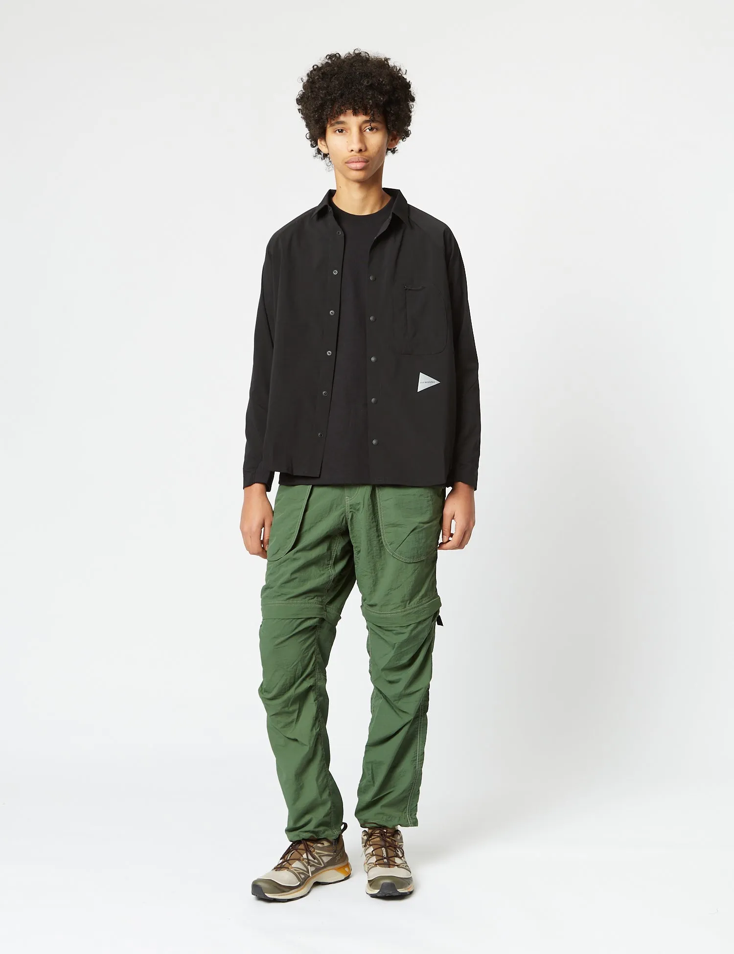 and Wander Fleece Base Long Sleeve Shirt - Black sold by Article London product image thumbnail 3