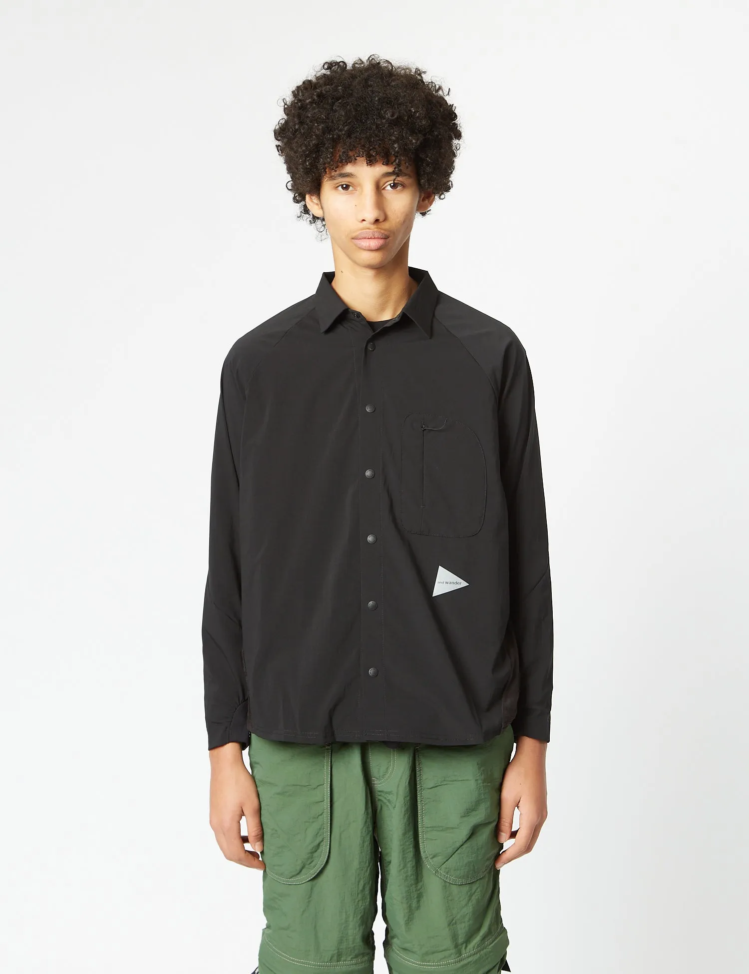 and Wander Fleece Base Long Sleeve Shirt - Black sold by Article London