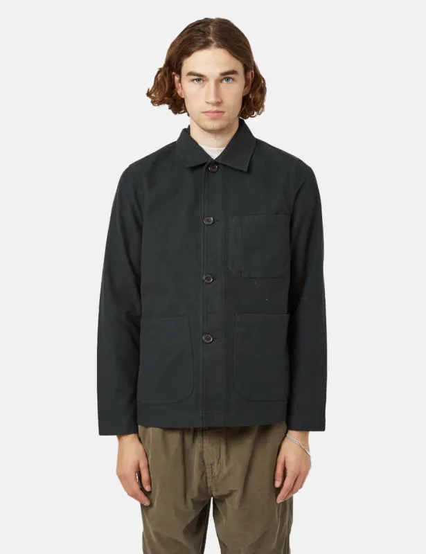 Universal Works Field Jacket (Moleskin) - Navy Blue sold by Article London