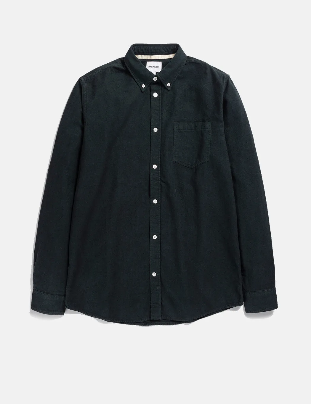 Norse Projects Anton Brushed Flannel Shirt - Varsity Green sold by Article London product image thumbnail 4