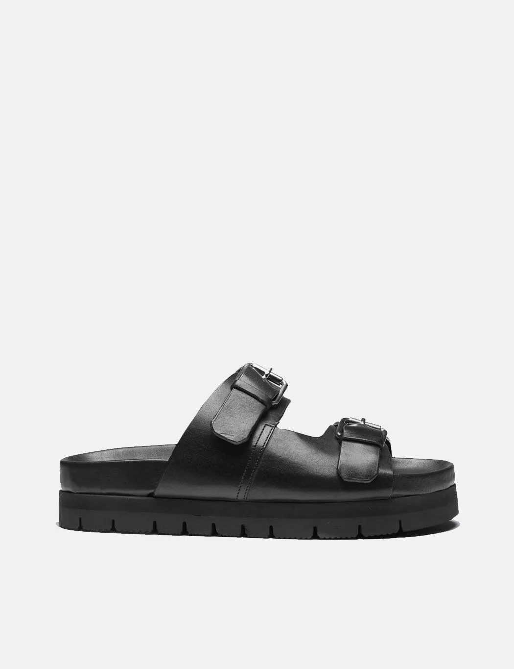 Womens Grenson Flora Slides (Leather) - Black sold by Article London