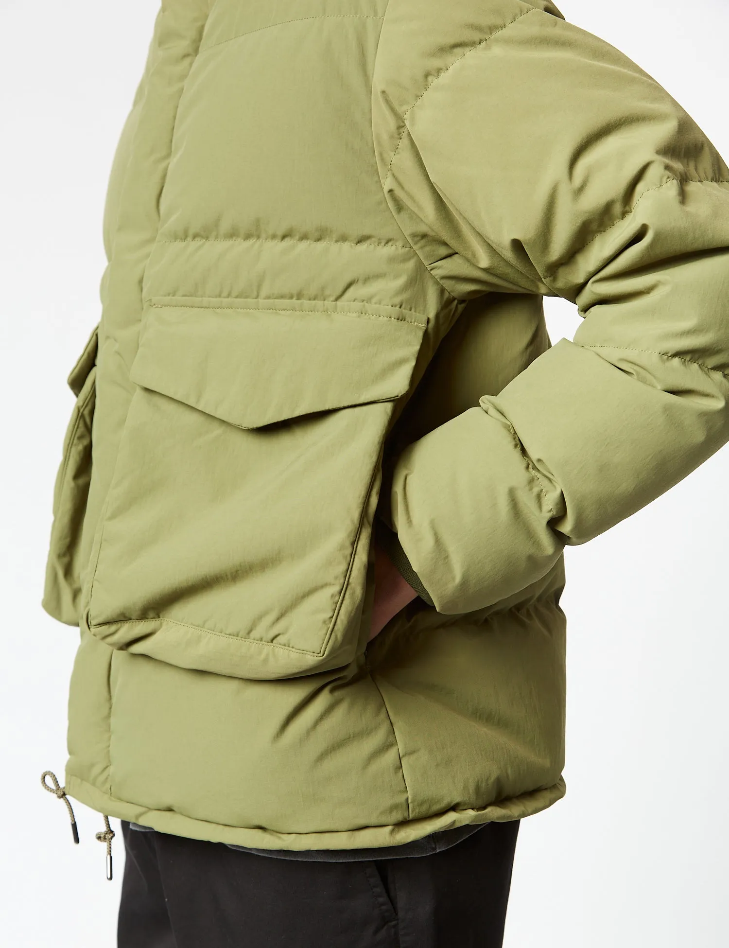 Snow Peak Recycled Down Jacket - Olive Green sold by Article London product image thumbnail 2