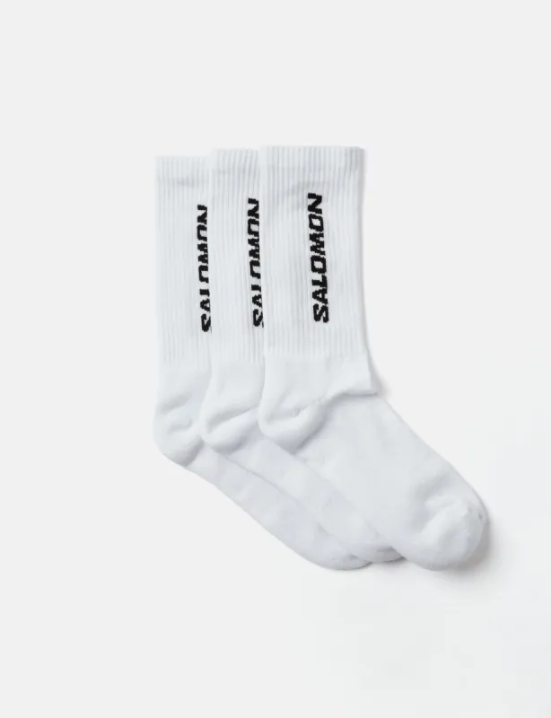 Salomon Everyday Crew Socks (3-Pack) - White made by Salomon