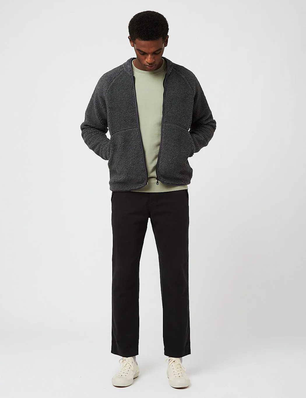 Folk Puzzle Zip Fleece Jacket - Slate Melange sold by Article London product image thumbnail 3