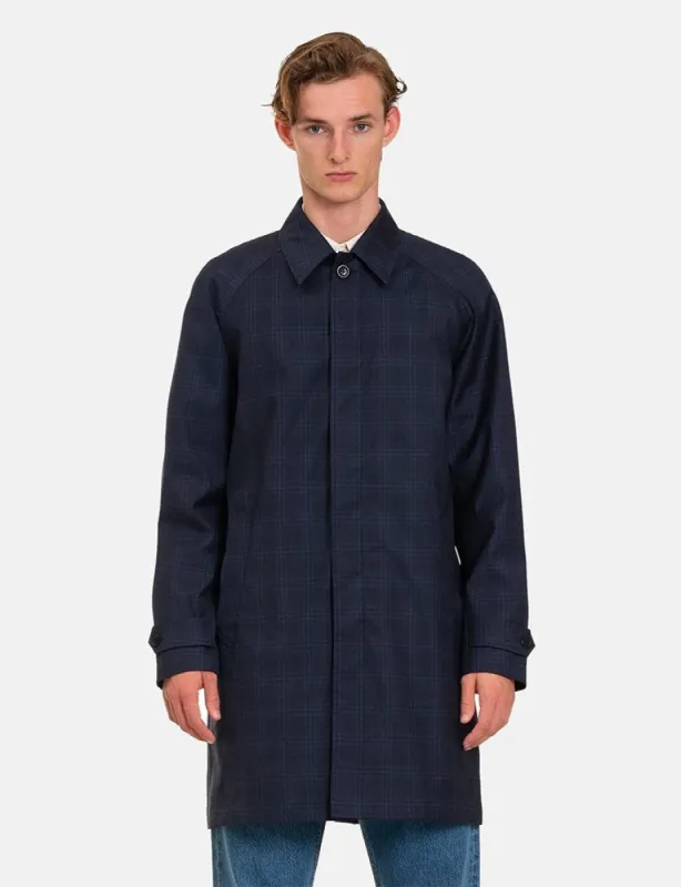 Norse Projects Svalbard 3 Layer Technical Wool Coat - Navy Blue sold by Article London