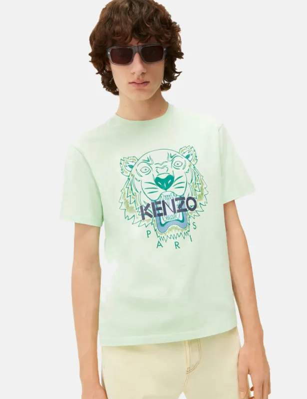 Kenzo Tiger Classic T-Shirt - Almond Green sold by Article London