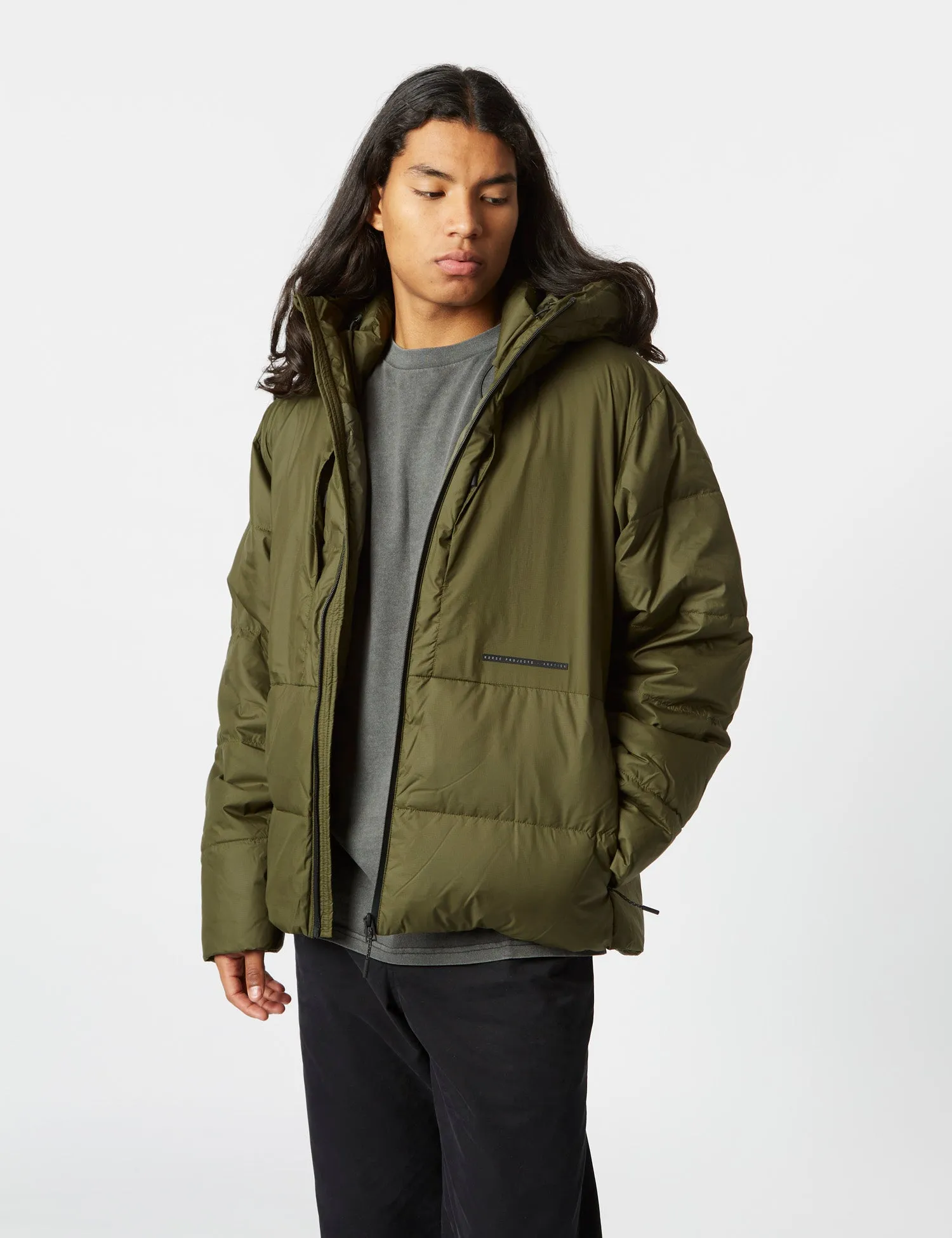 Norse Projects ARKTISK Asger Pertex Quantum Down Jacket - Army Green sold by Article London product image thumbnail 3