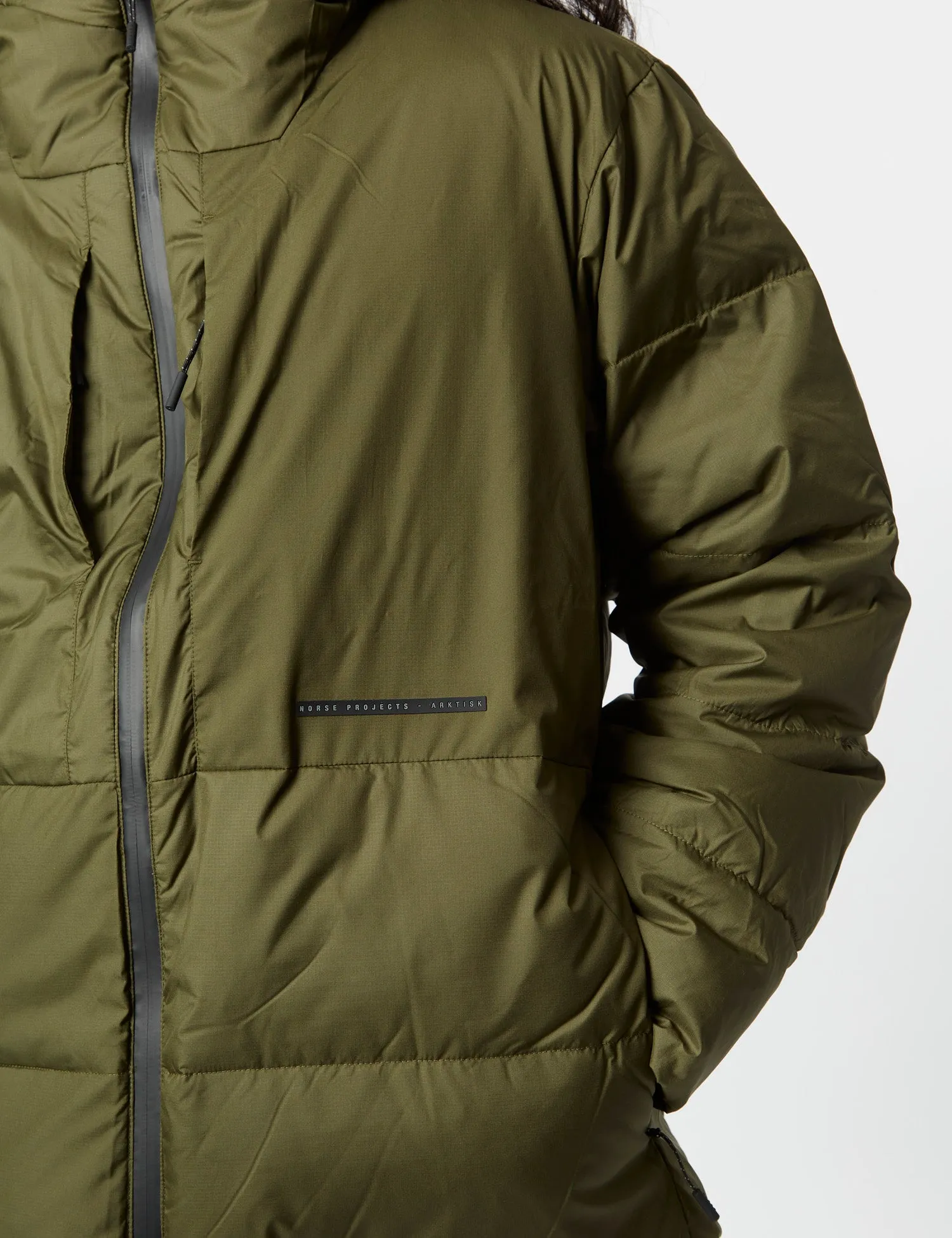 Norse Projects ARKTISK Asger Pertex Quantum Down Jacket - Army Green sold by Article London product image thumbnail 4