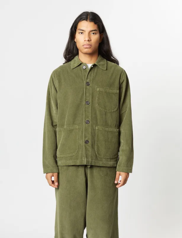 Universal Works Field Jacket (Corduroy) - Olive Green sold by Article London